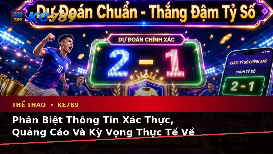 Phân Biệt Thông Tin Xác Thực, Quảng Cáo Và Kỳ Vọng Thực Tế Về Thể Thao KE789: Phân Tích Trận Đấu Cùng Trải Nghiệm Toàn Diện Tại ke789pg.com