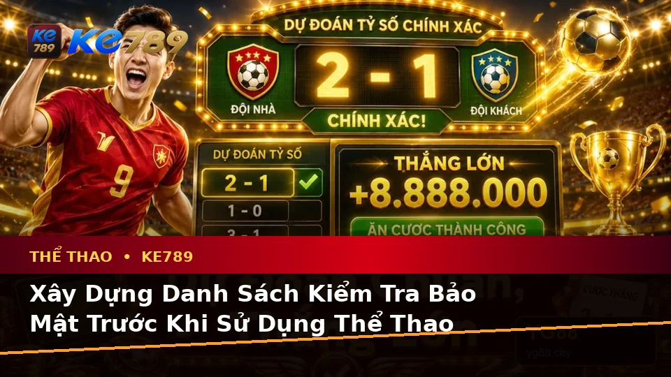 Xây Dựng Danh Sách Kiểm Tra Bảo Mật Trước Khi Sử Dụng Thể Thao KE789: Phân Tích Tỷ Số Trận Đấu Và Trải Nghiệm Toàn Diện Tại ke789pg.com