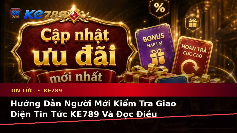 Hướng Dẫn Người Mới Kiểm Tra Giao Diện Tin Tức KE789 Và Đọc Điều Kiện Khuyến Mãi Chi Tiết Tại ke789pg.com