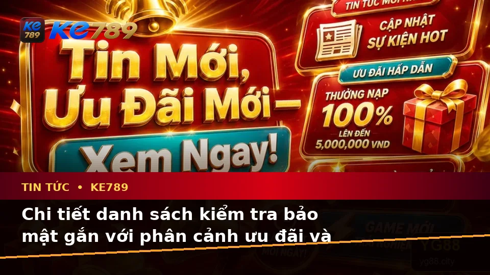 Xây Dựng Danh Sách Kiểm Tra Bảo Mật Trước Khi Sử Dụng Tin Tức KE789: Cập Nhật Ưu Đãi Và Điều Kiện Khuyến Mãi Tại ke789pg.com